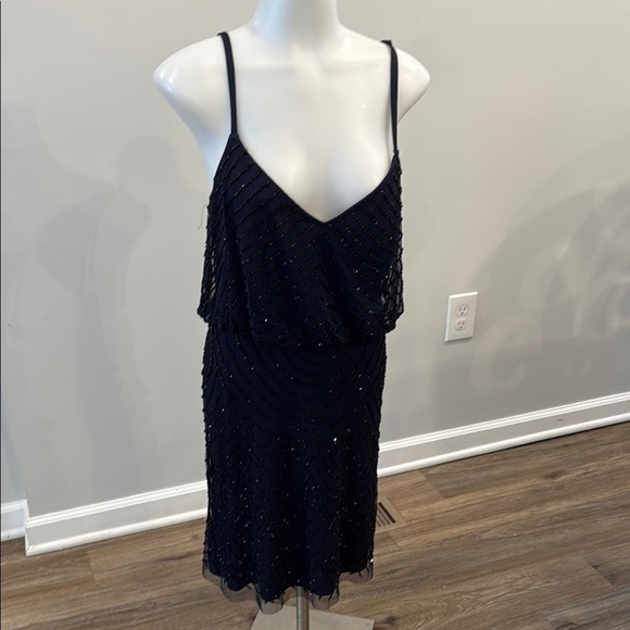 Adrianna Papell Dresses & Skirts - *flawed Adrianna Papell US 4 Navy Beaded Dress